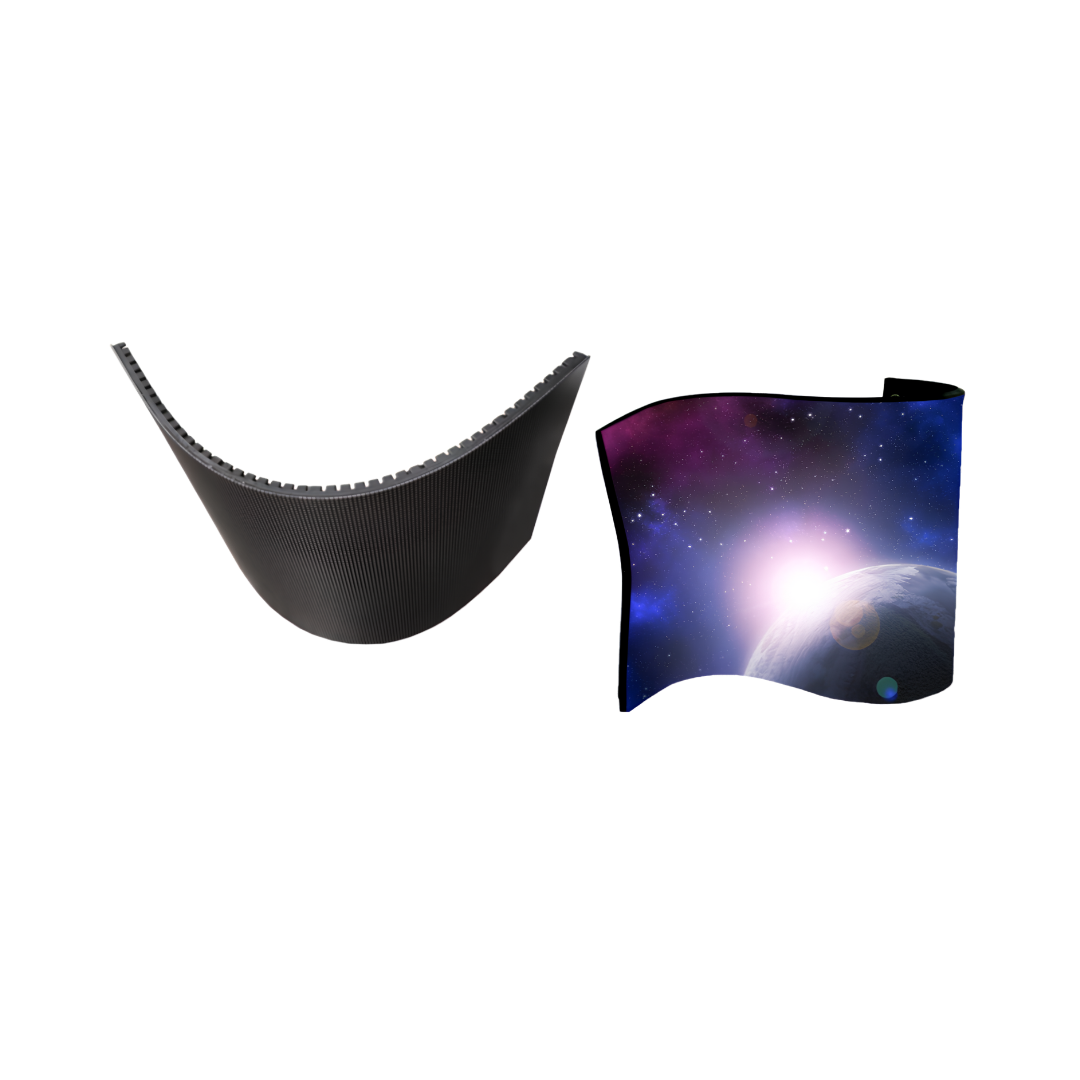 Flexi series is a outdoor flexible LED display for curved and creative installations